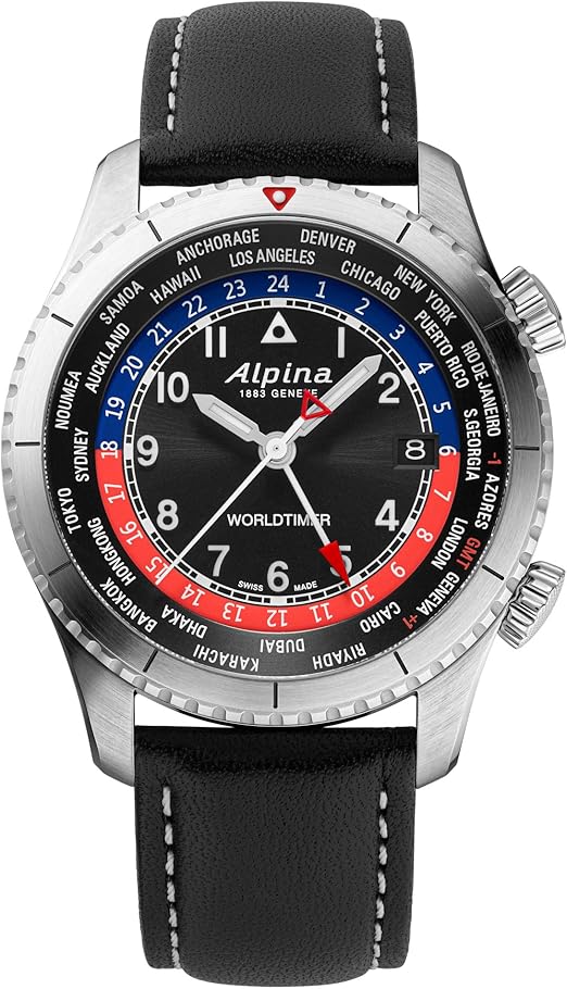Alpina Reloj Startimer Worldtimer Cuarzo Hombre Acero Zafiro