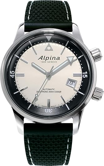 Alpina Reloj Suizo Automático Heritage Seastrong Diver Negro 300M