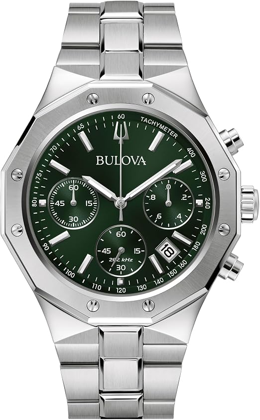 Bulova Reloj Hombre 6 Manecillas Cronógrafo Acero Verde 44mm