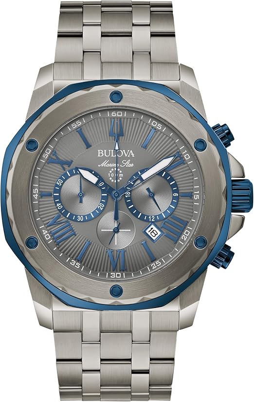 Bulova Reloj Marine Star Cronógrafo Acero Inox IP Gris Hombre