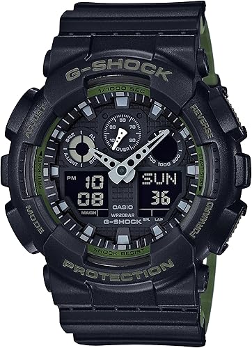 Casio G-Shock ga100l-1 a hombre antimagnético negro verde resina