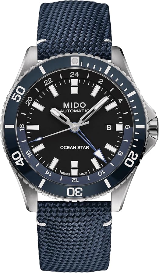 MIDO Ocean Star GMT Reloj Suizo Hombre Acero 44mm Bisel Giratorio