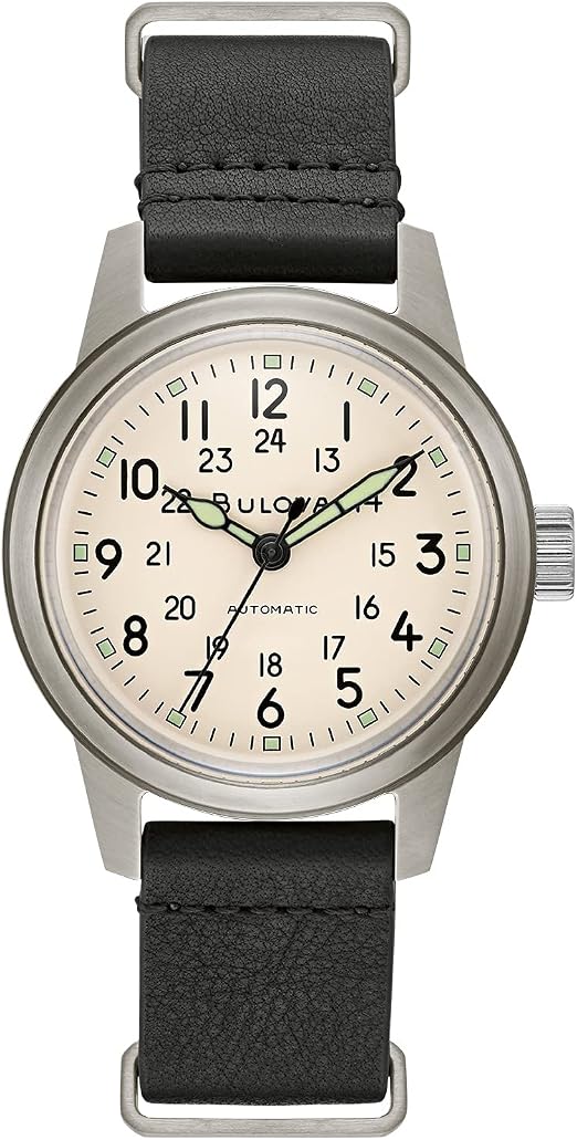 Reloj automático Bulova Heritage Hack Military hombre acero inoxidable