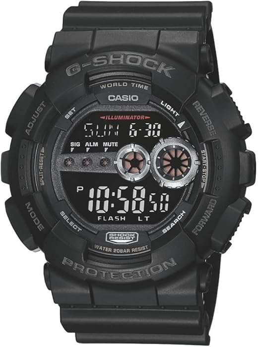 Reloj Casio G-Shock GD100-1BCR extra larga negro multifunción